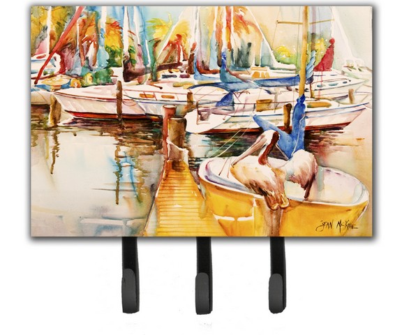 Sailboat With Pelican Golden Days Leash & Key Holder