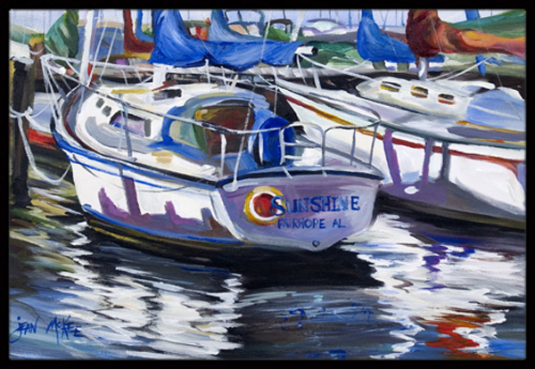 Sunshine Sailboat Indoor & Outdoor Mat- 24 x 36 in.