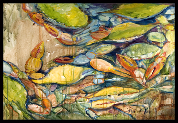 Jubilee Blue Crab Indoor & Outdoor Mat - 24 x 36 in.