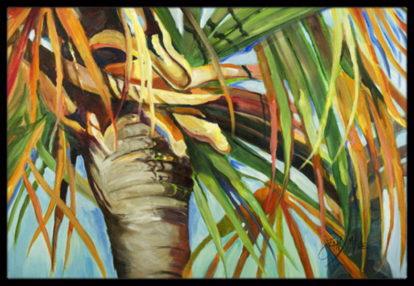 Orange Top Palm Tree Indoor & Outdoor Mat, 24 x 36 in.