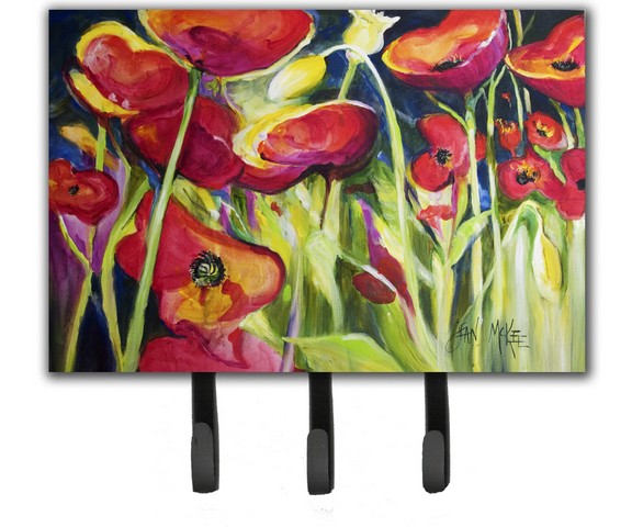 Red Poppies Leash and Key Holder