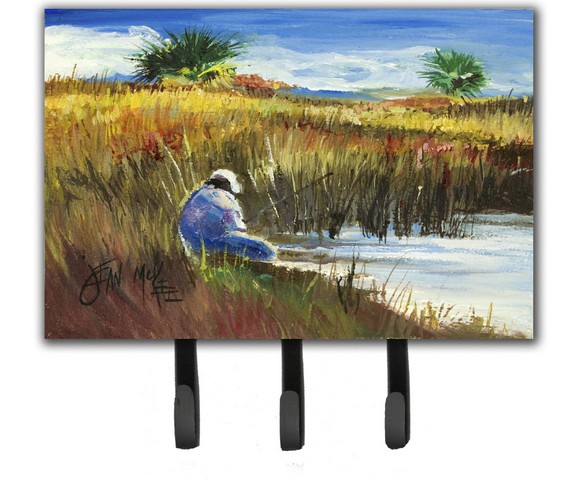 Fisherman On The Bank Leash & Key Holder
