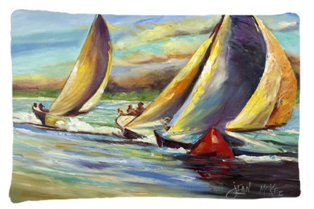 Knost Regatta Pass Christian Sailboats Fabric Standard Pillowcase