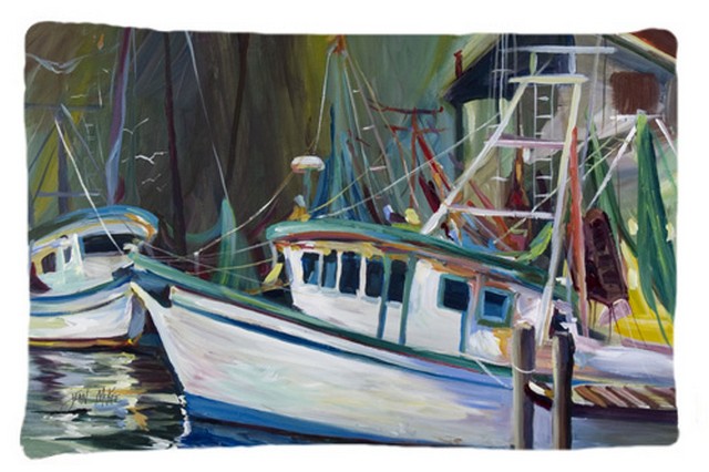 Joe Patti Shrimp Boat Fabric Standard Pillowcase