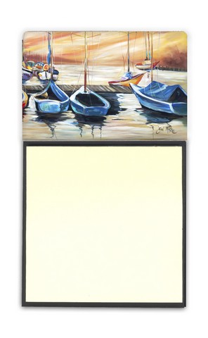 Beach View With Sailboats Sticky Note Holder
