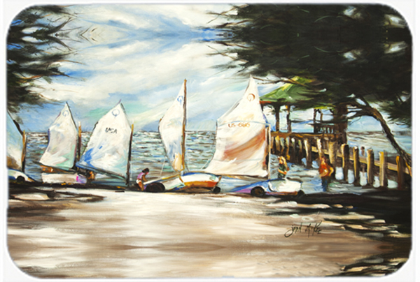 Sailing Lessons Sailboats Glass Cutting Board- - Large