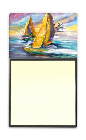 JMK1061SN Sailboat With Middle Bay Lighthouse Sticky Note Holder