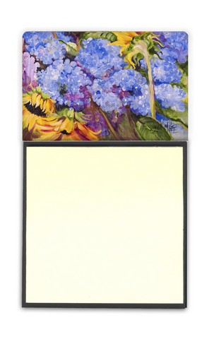 JMK1119SN Hydrangeas And Sunflowers Sticky Note Holder