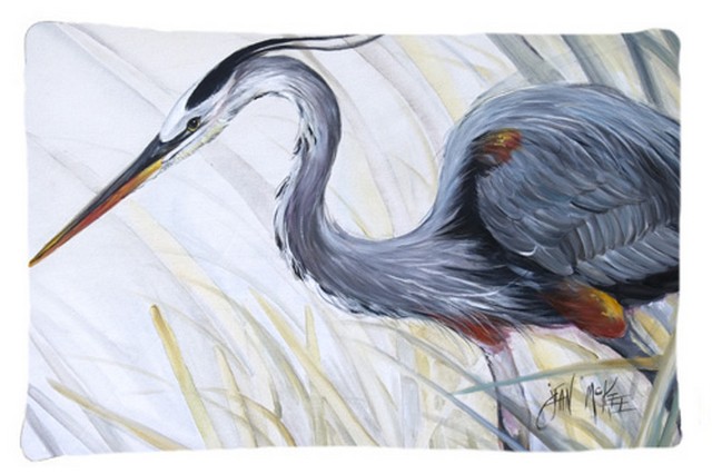 Blue Heron Frog Hunting Fabric Standard Pillowcase