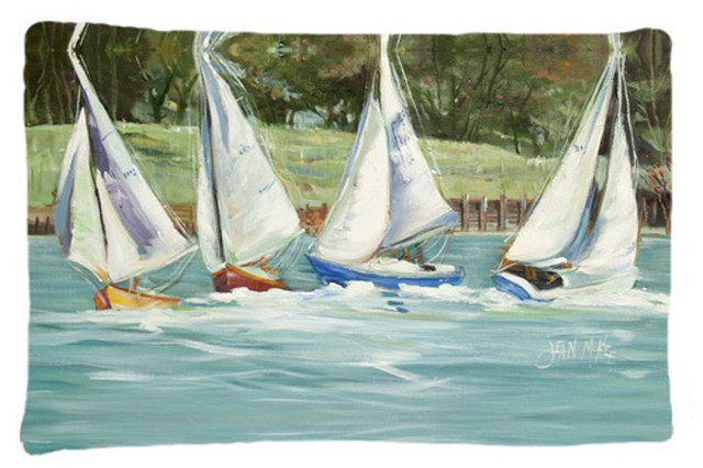 Sailboats On The Bay Fabric Standard Pillowcase