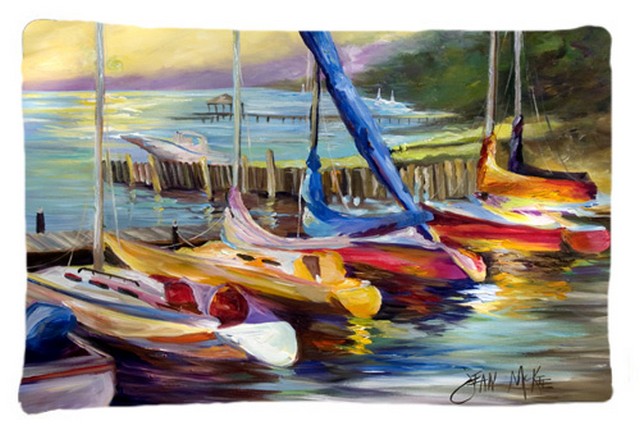 Sailboats At Sunset Fabric Standard Pillowcase