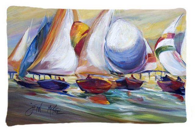 Sailboat Race In Dauphin Island Fabric Standard Pillowcase