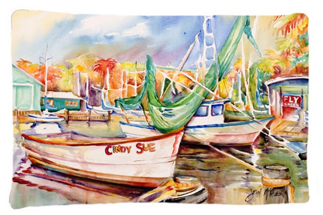 Sailboat Cindy Sue Fabric Standard Pillowcase