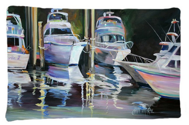 Deep Sea Fishing Boats Fabric Standard Pillowcase