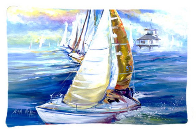 Rock My Boat Sailboats Fabric Standard Pillowcase
