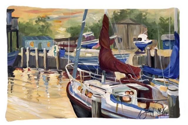 New Sunset Bay Sailboat Fabric Standard Pillowcase