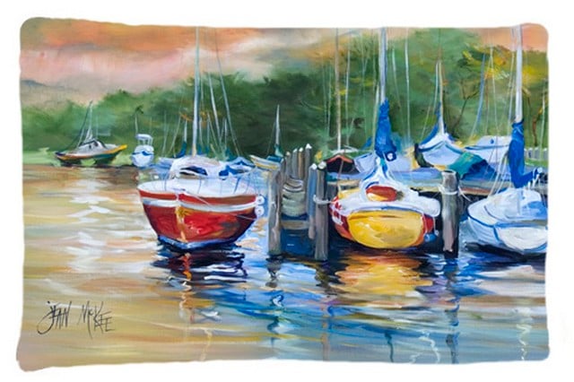 Up The Creek Sailboat Fabric Standard Pillowcase