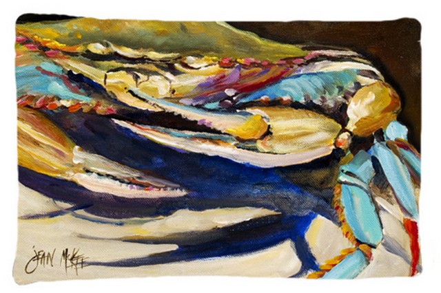 Crab To Crab Blue Crab Fabric Standard Pillowcase