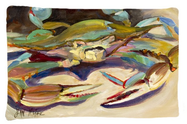 Blue Crab Tail Fin Fabric Standard Pillowcase