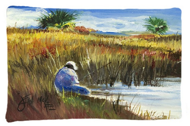Fisherman On The Bank Fabric Standard Pillowcase