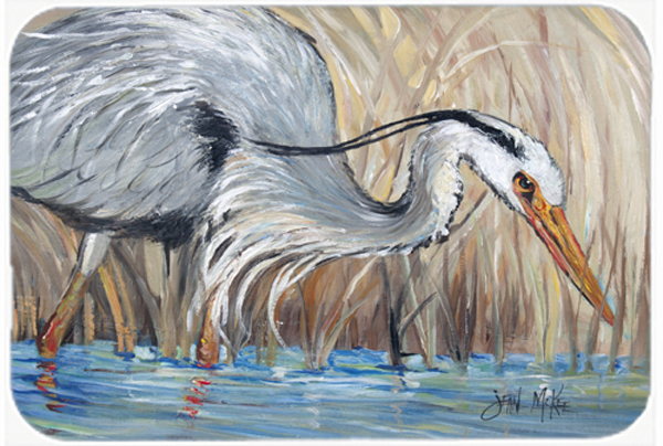 Blue Heron In The Reeds Glass Cutting Board- Large
