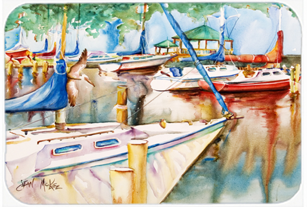 Sailboats At The Gazebo Glass Cutting Board- Large