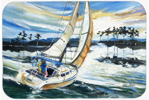Sailboats On Lake Martin Glass Cutting Board, Large