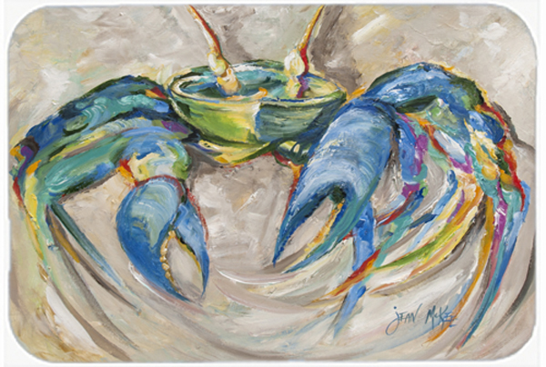 Blue Crab Glass Cutting Board- Large