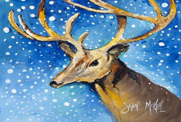 Picture of Carolines Treasures JMK1009PLMT Reindeer Fabric Placemat