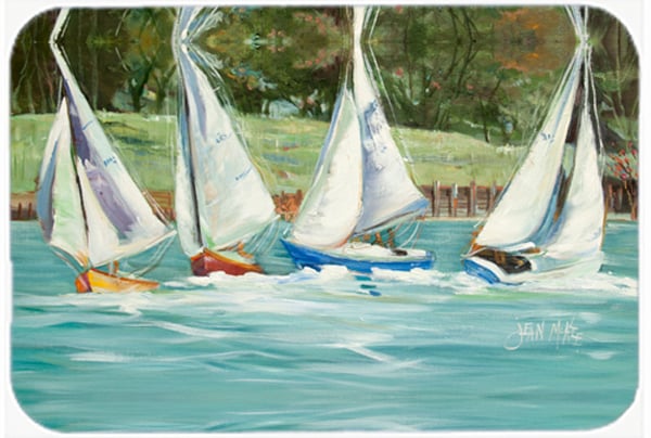 Sailboats On The Bay Mouse Pad, Hot Pad & Trivet