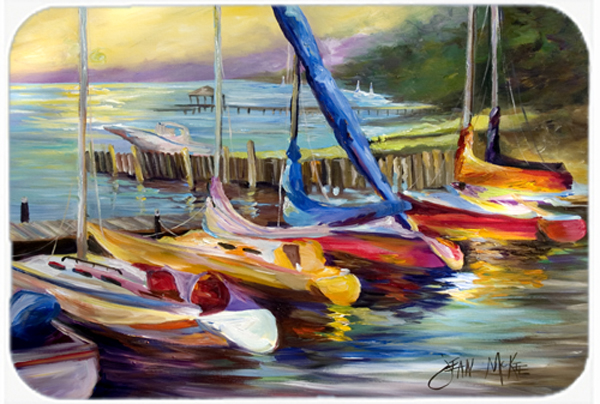 Sailboats At Sunset Mouse Pad, Hot Pad & Trivet
