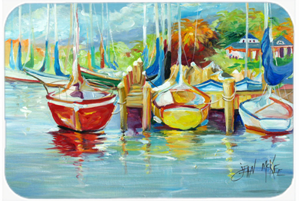 On The Dock Sailboats Mouse Pad, Hot Pad & Trivet