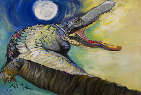 Picture of Carolines Treasures JMK1004PLMT Alligator Fabric Placemat