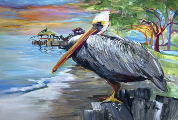 Picture of Carolines Treasures JMK1021PLMT Pelican View Fabric Placemat