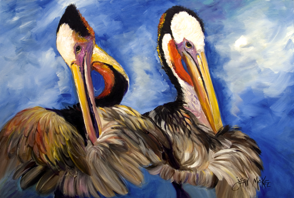 Picture of Carolines Treasures JMK1022PLMT Pelican Brothers Fabric Placemat
