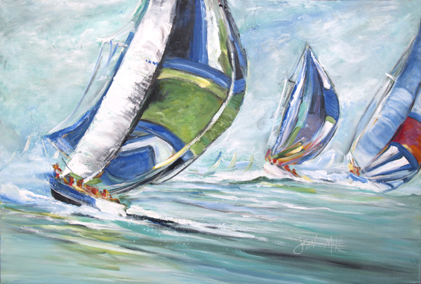Picture of Carolines Treasures JMK1030PLMT Boat Race Fabric Placemat