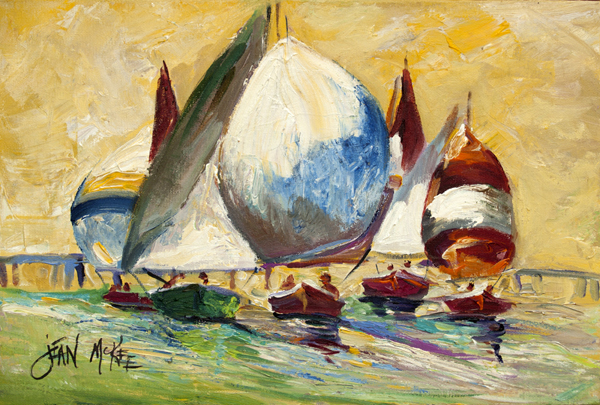 Picture of Carolines Treasures JMK1033PLMT Bimini Sails Sailboat Fabric Placemat