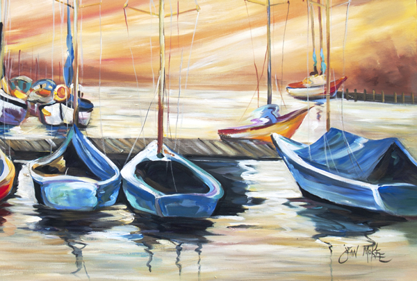 Picture of Carolines Treasures JMK1038PLMT Beach View With Sailboats Fabric Placemat