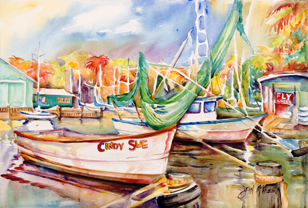 Picture of Carolines Treasures JMK1041PLMT Sailboat Cindy Sue Fabric Placemat