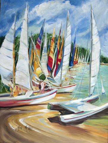 Eastern Shore Sailboats Flag Garden Size