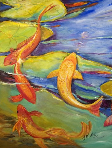 Koi Flag Garden Size