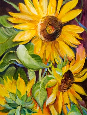 Sunflowers Flag Garden Size