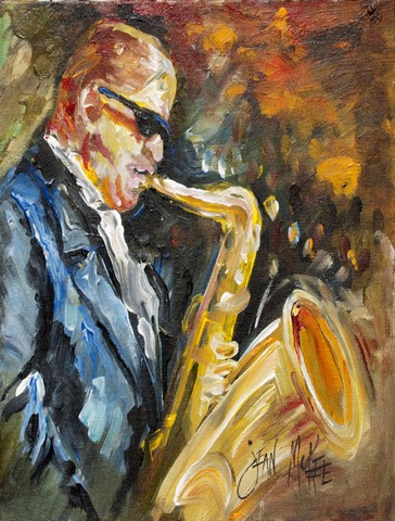 Jazz Saxophone Flag Garden Size
