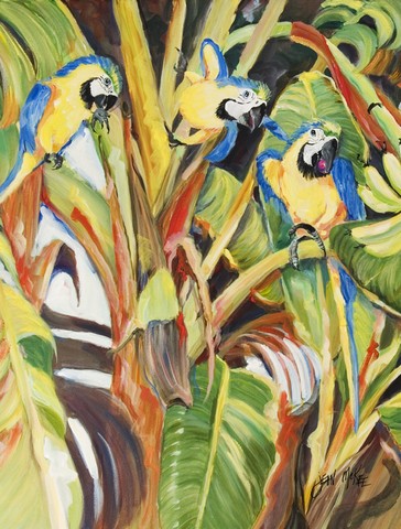 Parrots Flag Garden Size