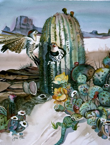 Cactus Flowers Flag Garden Size