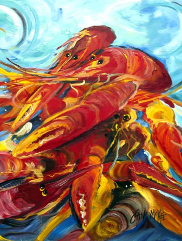 JMK1171CHF Crawfish Flag Canvas House Size