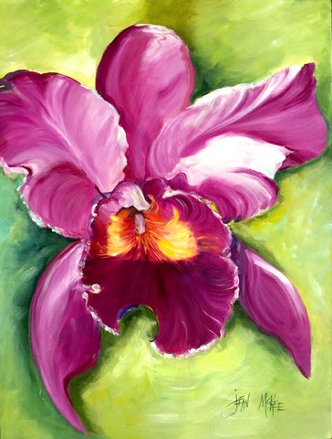 Orchid Flag Canvas House Size