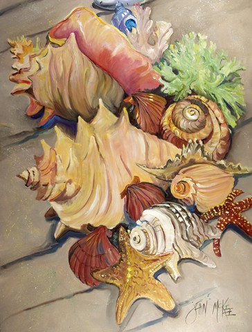 Shells Flag Canvas House Size