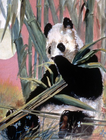 Giant Panda Flag Canvas House Size