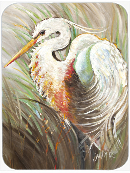 White Egret Glass Cutting Board- Large